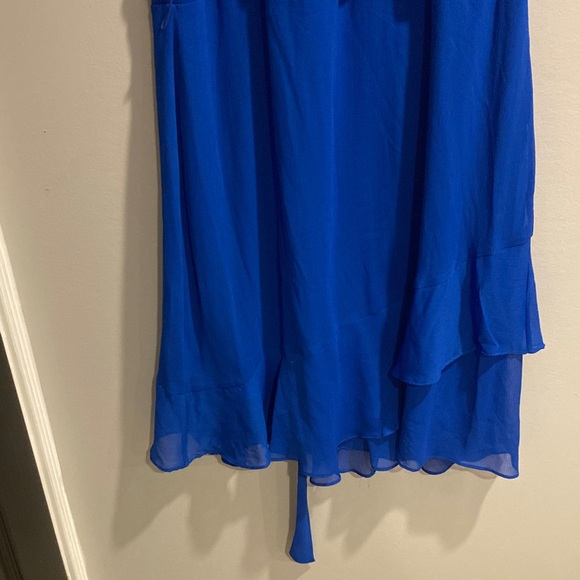 DKNY Royal Blue Sleeveless Ruffle Dress - Picture 3 of 4